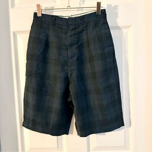 Vintage plaid blue and brown shorts